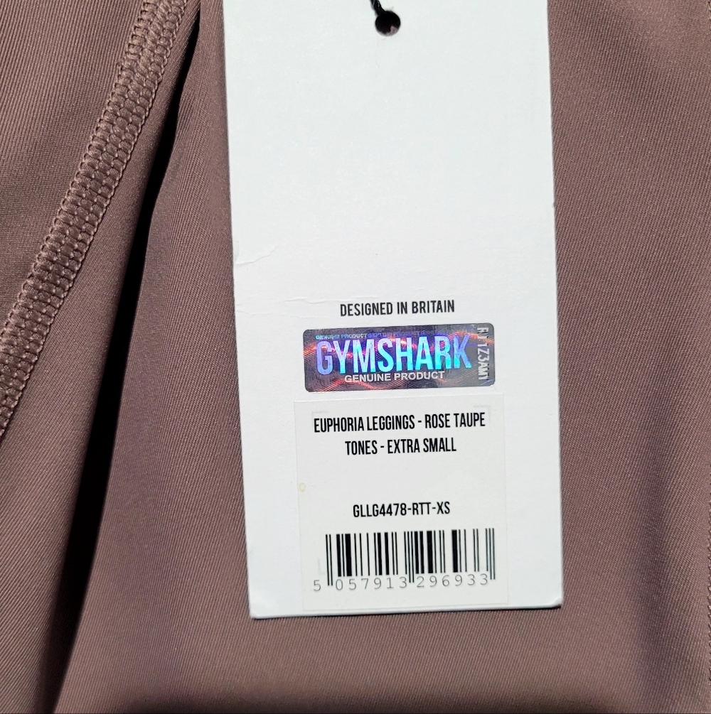 Gymshark Euphoria Leggings Rose Taupe XS High Rise Seamless NWT - Picture 9 of 11
